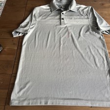 Callaway Opti Dri Mens Golfing Top Medium Short Sleeved Grey