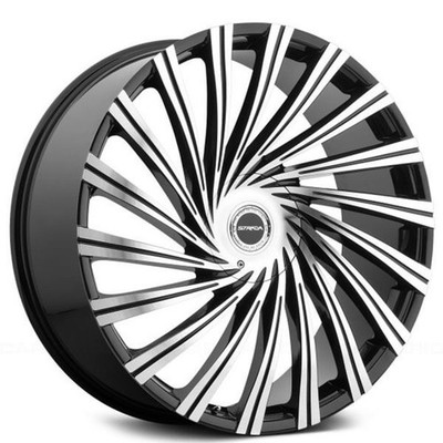 Strada Wheels Tornado 26x10 Gloss Black Machined (4pcs) A1