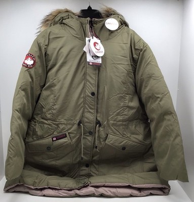 Canada Weathergear Women s Reversible Winter Coat In Olive Size 2X