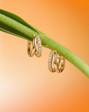 14K Gold Plated Huggie Hoop Earrings for Women Dainty Small Gold Cartilage Gift 