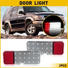 Fit Ford Expedition 1997-2002 Rear Door Panel LED Courtesy Lamps Red/White Light