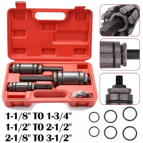 3pcs Muffler Exhaust Expander Tail Pipe Set Pipe Dent Remover Expander Tool Kit
