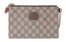 Gucci Double G Strawberry Wrist Wallet GG Sup...