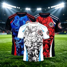 Dragon Ball Fu&szlig;balltrikot Gohan Super Sayan 2 T-Shirt Majin Vegeta Au Choix