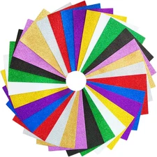 30PCS Glitter EVA Foam Sheets 8X12 Inch,2Mm Thick Craft Foam Sheet for Children'