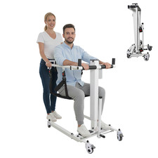 Foldable Electric Patient Lift Transfer Chair Wheelchair 280Lb-open box 80 new