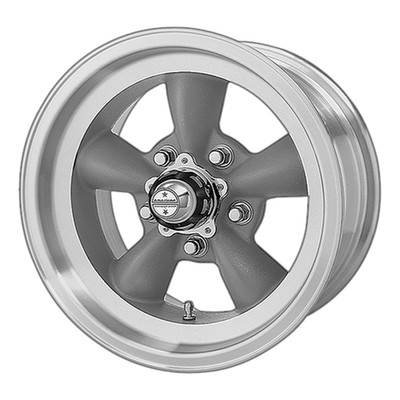 American Racing TORQ THRUSTD Torq Thrust Gray Mach Lip 15x7 Rim 5X5 -6 Ea