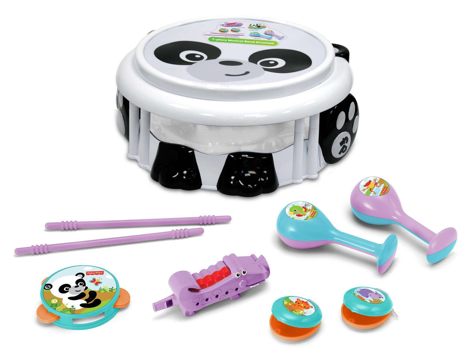 Ударная установка FISHER PRICE KFP2177 Panda Musical Band разноцветная 10590₽