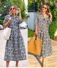 ZARA WOMAN BLACK PRINTED MIDI DRESS RUFFLED-HEM SIZE XS brand new 