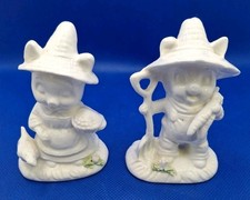 Vintage Bone China Pig - Gardening Figurines Set