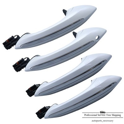 White Comfort Access Exterior Door Handle w/LED for BMW F07 F10 F11 F06 F01 F04