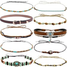 10 Pcs Sun Hat Band for Women, Summer Beach Wide Floppy Brim Hatbands Hat