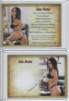 Asa Akira Signed & Kissed Trading Card #2 International Model Collector's Expo