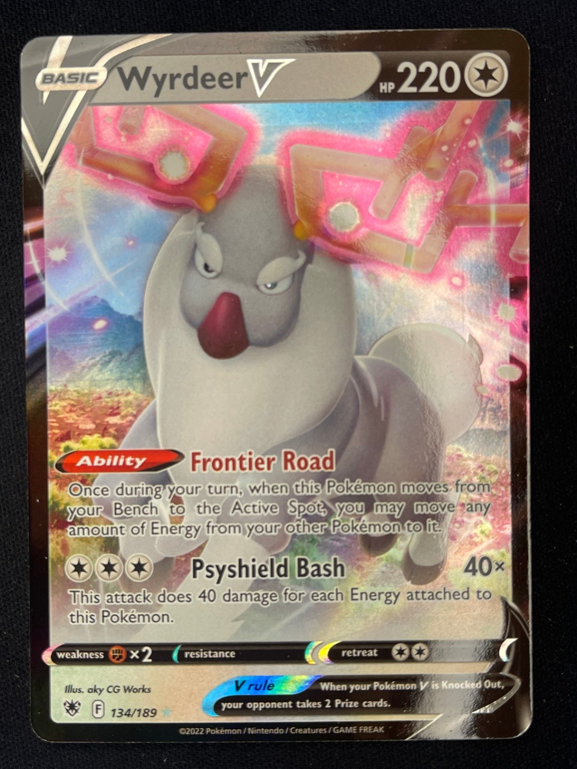 Pokemon Wyrdeer V Ultra Rare SWSH10: Astral Radiance 134/189 NM