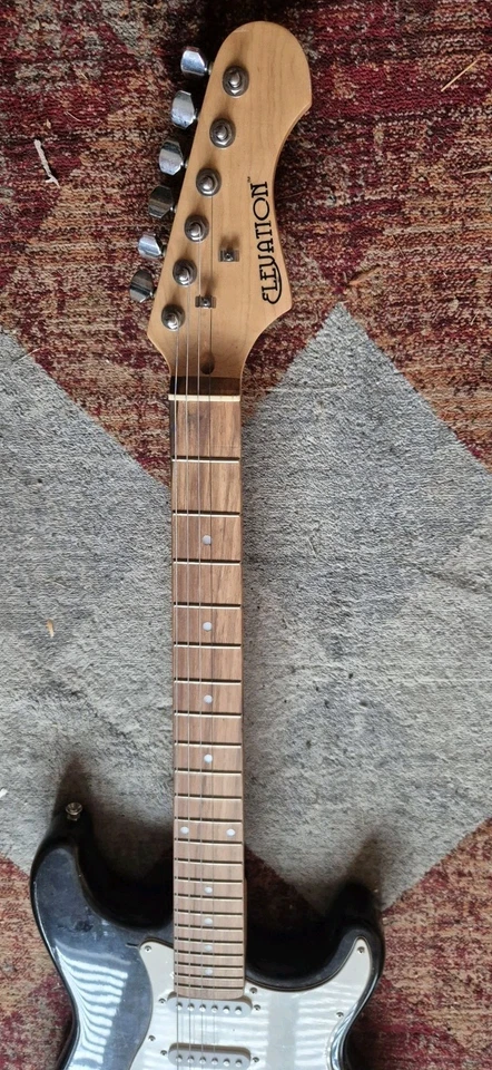 Black Stratocaster Electric Guitar By Elevation - RIGHTHANDED - Image 2 of 4