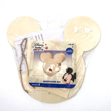 Disney Family Crafts Mickey Mouse Head Wood Birdhouse Kit Brand Sealed New