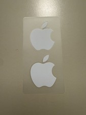 Genuine Authentic Apple Logo Sticker Decal - Includes 2 Stickers - Large WHITE