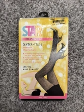 Star Power By SPANX:  Patterned Shaping Tights - Size A NWT Black