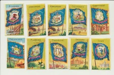 Near set of 32/36 plus 1 dupe 1880-1899 N501 H629 tobacco sized cards of States