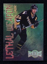 1996-97 Fleer Metal Universe Lethal Weapon Super Power Jaromir Jagr #8 hq5