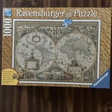 Ravensburger 1000 Piece Jigsaw Puzzle World Map Wood Finish Multicolor