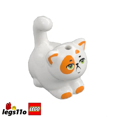 LEGO White & Ginger Grumpy Cat 'Churro' NEW - 2652 / 103320 - 2cm x 1.4cm