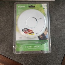 Sony D-FJ041 Walkman Portable CD Player AM/FM Tuner White Factory Sealed. Condit