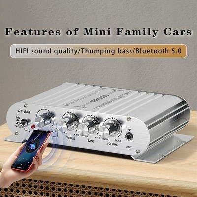 2.1 Bluetooth Stereo Hifi Car Amplifier Amp Sound Speaker EDR Audio LED Home 