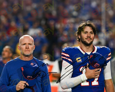 #ad #ad Josh Allen Sean McDermott REPRINT auto signed 8x10 Photo Buffalo bills $17.99