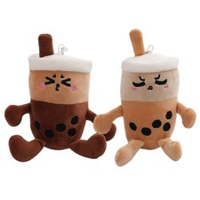 1x Cute Boba Plush Keychain, Kawaii Bubble Tea Key Chain For Backpack Bag Charm
