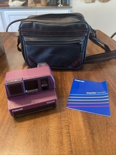 Polaroid Impulse Instant Film Camera - Purple Plum Burgundy 600 Film UNTESTED