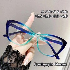 Cat Eye Blue Light Blocking Reading Glasses Women Clear Lens Presbyopic Glasses