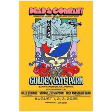 Dead & Company Golden Gate Park Poster August 1-3, 2025 Dead & Company Golden Gate Park Poster August 1-3, 2025