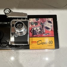 Kodak Signet 40 35mm Camera Ektanon 46mm f/3.5 Lens Box Accessories