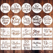 3 Inch Inspirational Word Stencils, 20 PCS Motivational Stencils 3 inch
