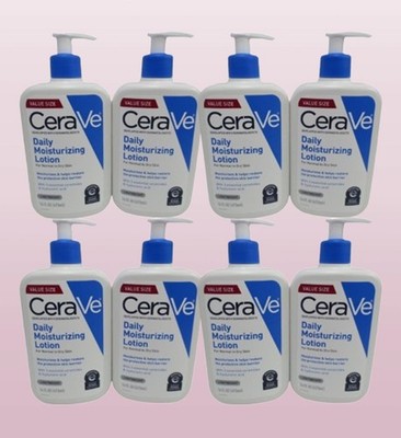 CERAVE DAILY MOISTURIZING LOTION FOR NORMAL TO DRY SKIN 16 OZ NWOB SET OF 8