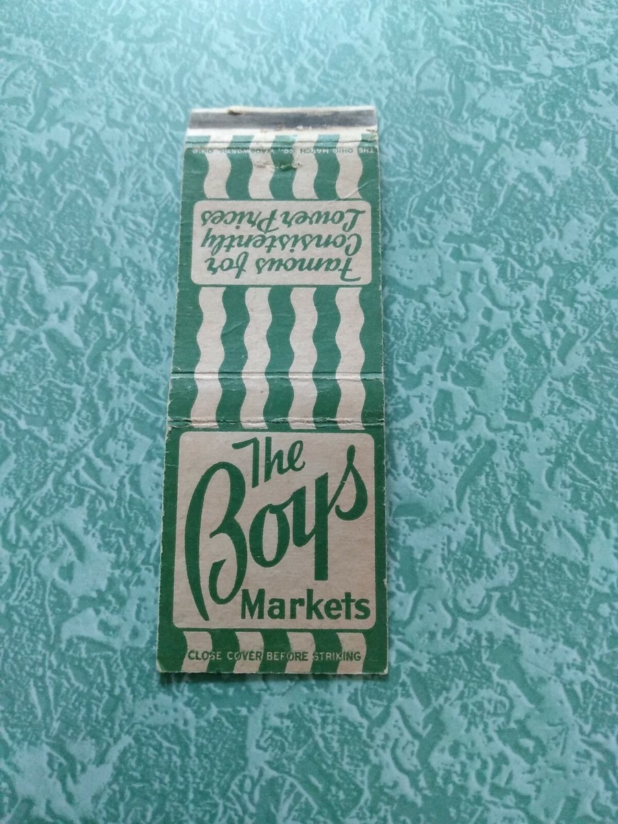 Vintage Matchbook Cover Z27 Collectible Ephemera the boys markets