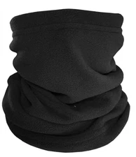 Neck Gaiter Warmer Fleece Ski Face Mask for Cold Weather Winter (Black)
