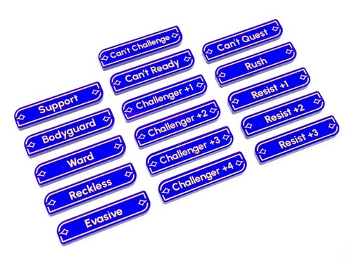 Disney Lorcana Keywords Acrylic Token Set New - Picture 5 of 6