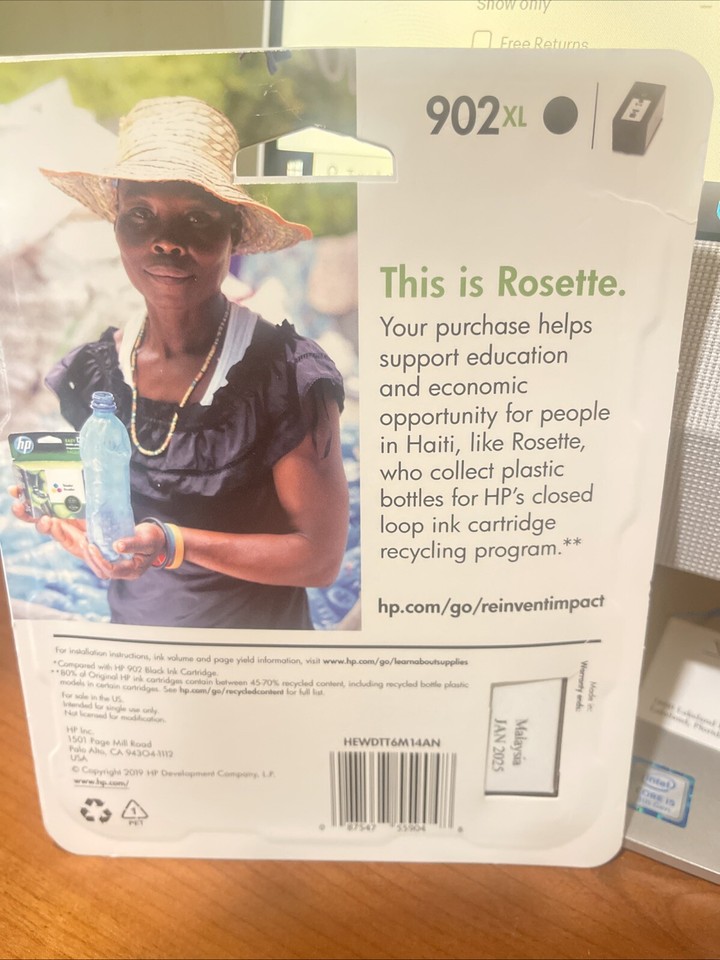 HP GENUINE 902XL BLACK INK (RETAIL BOX) OFFICEJET PRO 6970 6974 6975