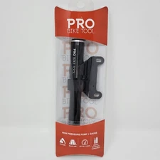 Pro Bike Tool High Pressure Pump + Gauge 120psi Presta and Schrader Compatible 