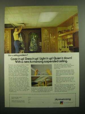 1980 Armstrong Suspended Ceiling Ad - Cover it Up! Dress it Up!