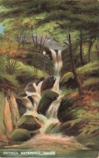 Postcard Arthog Waterfall Wales UK