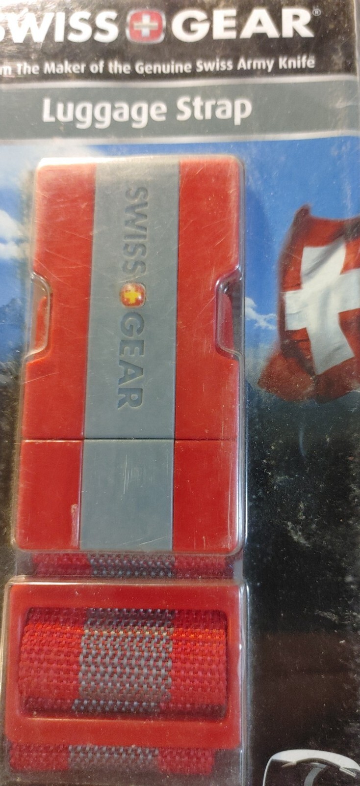 Swiss Gear Luggage Strap Fits Bags Up To 72" [ 183 cm] Red snap lock buckle Y1