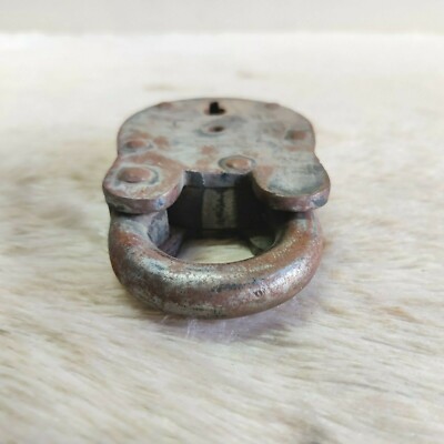 1960s Vintage Harais & Co 6 Levers Iron Padlock Decorative