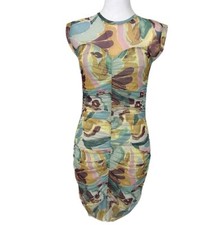 Ted Baker Amelia Ruched Bodycon Mini Dress Multicolor Women’s Sz 0 US 2 Stretch
