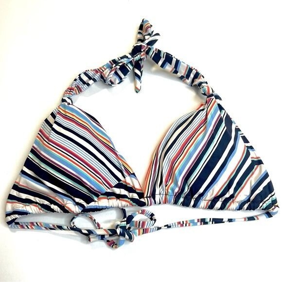 Track & Field Brazilian Stripe Bikini Top Size 1 Small Gem