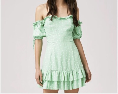 finders keepers green dress Women's Organic Cotton Smocked Dress main image 0