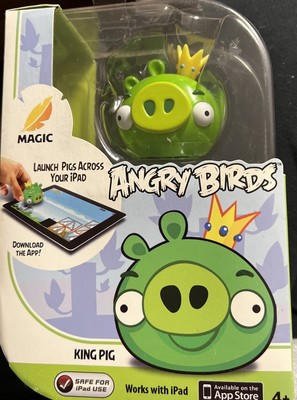 NIB MAGIC ANGRY BIRDS KING PIG FIGURE FOR USE WITH iPad Download Free App Mattel