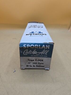 Sporlan C-304 Filter Drier 1/2'' SAE Flare 30 Cu In Desiccant USA New